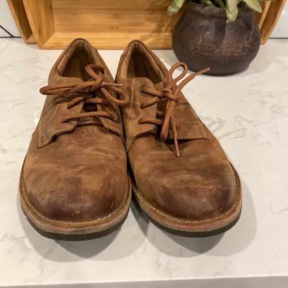 Clarks Collection Edgewick Plain Oxford Comfort leather distressed brown sz 13 main image 4